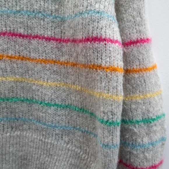 Sundry Rainbow Crewneck Pullover Sweater - Picture 4 of 6